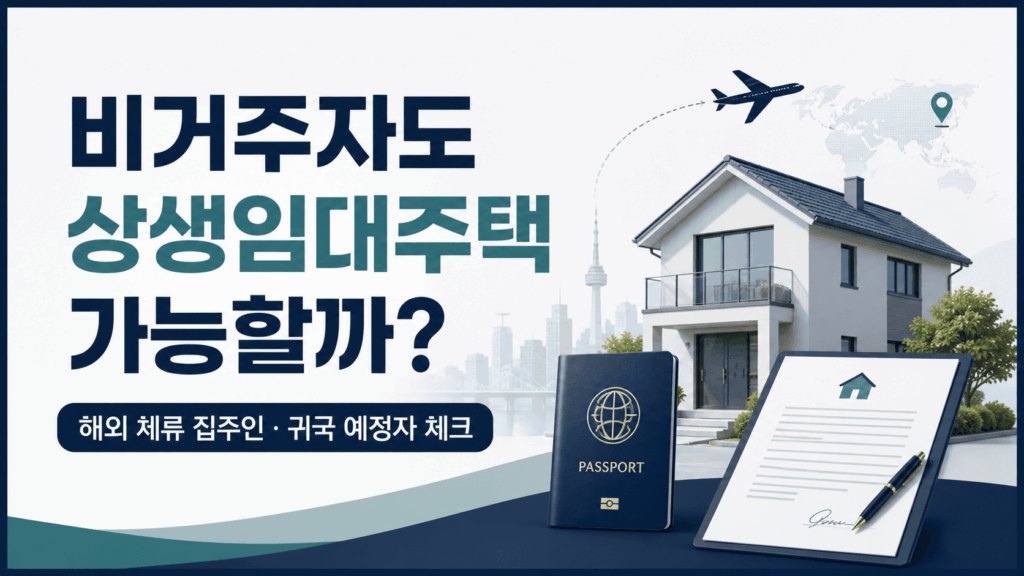 비거주자도 상생임대주택 비과세를 받을 수 있을까?