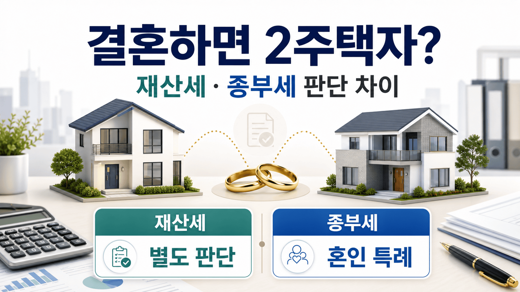 결혼하면 2주택자가 될까? 재산세와 종합부동산세 위주
