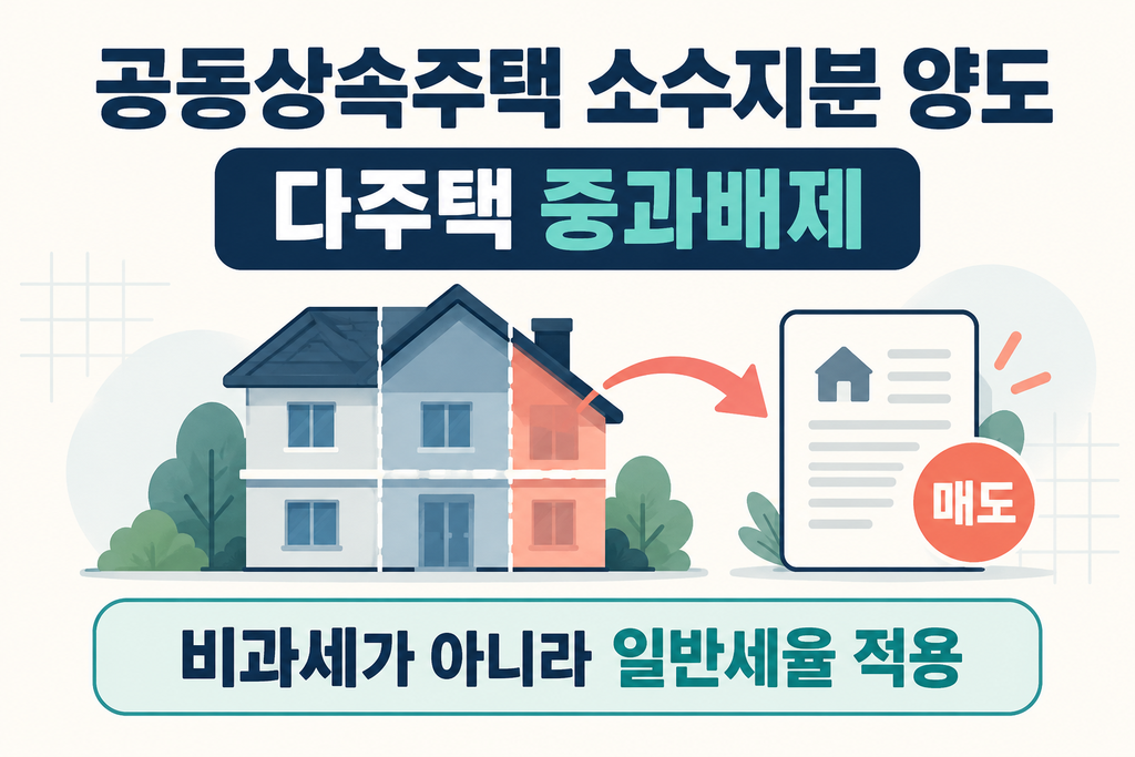 후순위·동일세대 상속도 가능! 공동상속주택 소수지분 중과배제